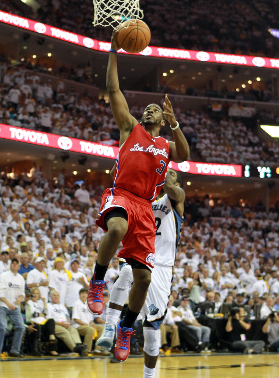 MEMPHIS, TN - MAY 09: Chris Paul #3 of the Los Angeles Clippers shoots the ball against the Memphis Grizzlies in Game Five of the Western Conference Quarterfinals in the 2012 NBA Playoffs at FedExForum on May 9, 2012 in Memphis, Tennessee. The Grizzlies won 92-80. NOTE TO USER: User expressly acknowledges and agrees that, by downloading and or using this photograph, User is consenting to the terms and conditions of the Getty Images License Agreement. (Photo by Andy Lyons/Getty Images)