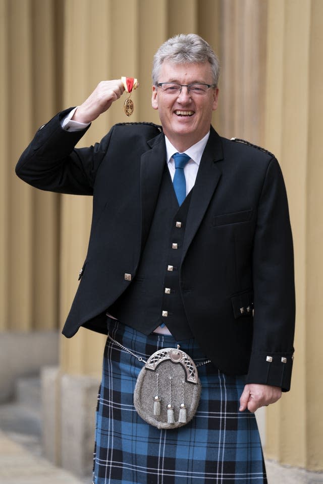 Sir David MacMillan investiture at Buckingham Palace