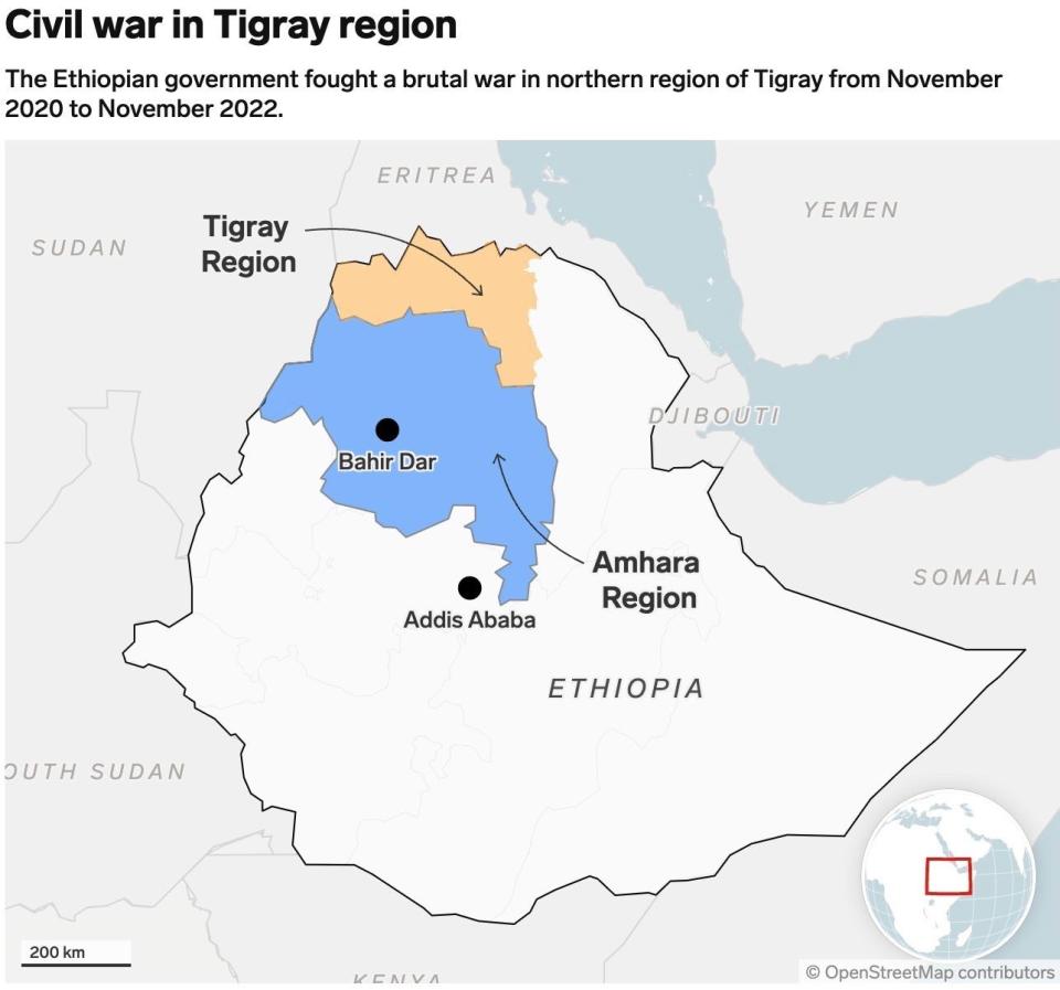 Civil War Tigray Region Map