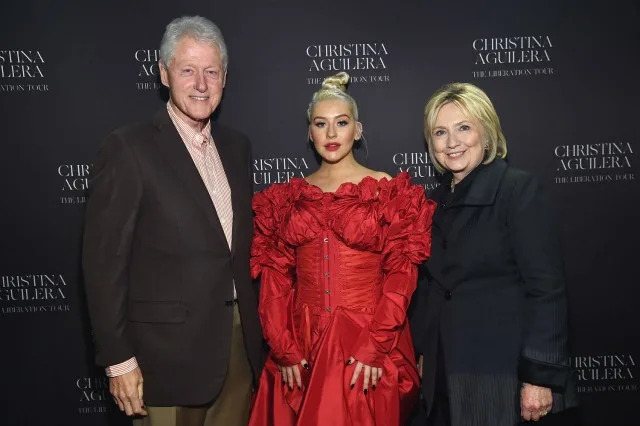 Christina Aguilera and the Clintons