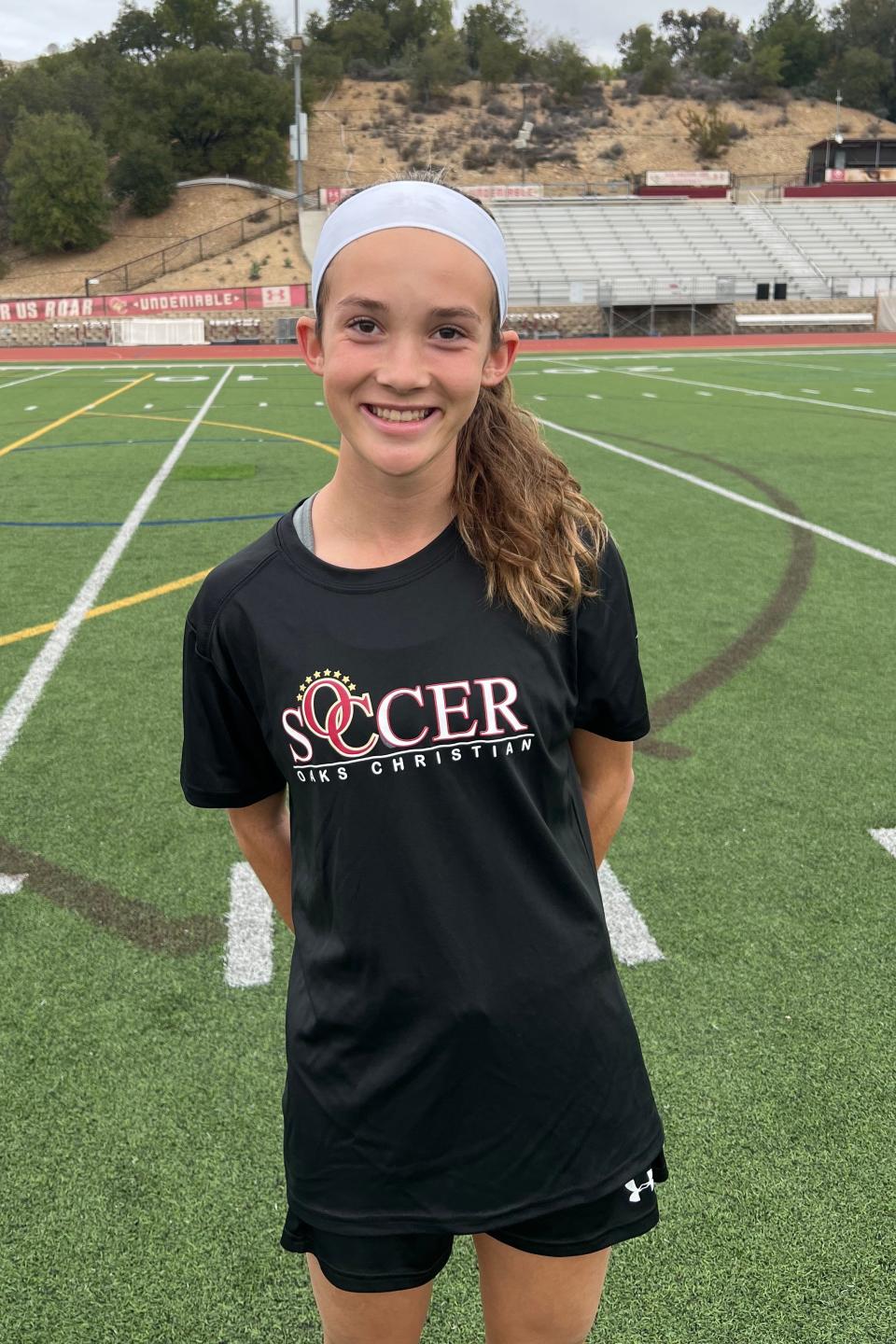 Avery Oder is a freshman phenom for the Oaks Christian high girls soccer team.