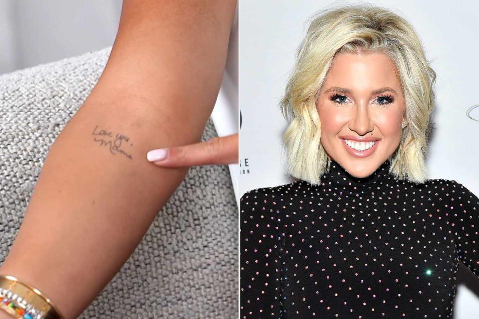 <p>Savannah Chrisley/YouTube; Jason Davis/Getty</p> Savannah Chrisley tattoo; Savannah Chrisley 