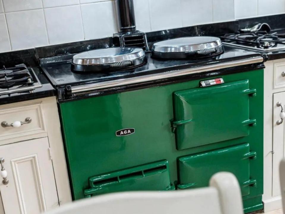 Bury Times: Aga oven in the kitchen 