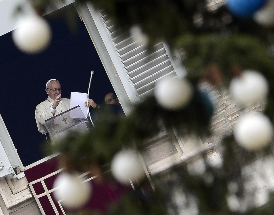 Pope Francis leads the Sunday Angelus prayer