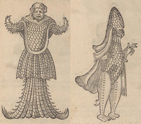 "Early modern naturalists frequently relied on seafarers' tales of ocean voyages to augment their knowledge of sea life," notes the Academy. Sixteenth-century French surgeon Ambroise Par&eacute; probably used these secondhand accounts to draw the&nbsp;mermen.