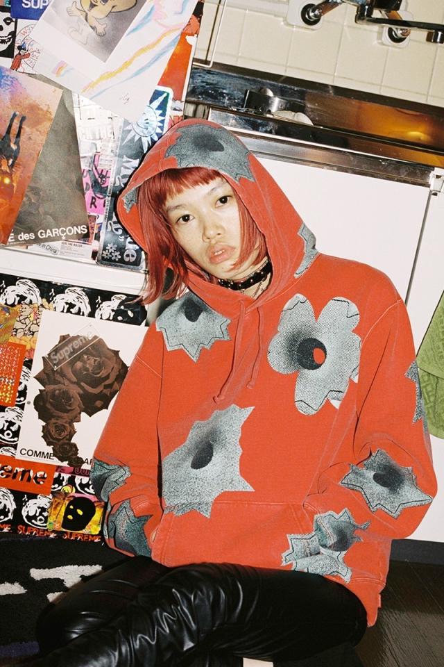 Mサイズ】Nate Lowman Sweater Red ネイトローマン Bullet Holes  Flowers セーター 