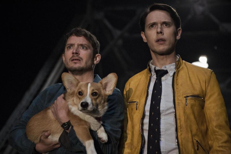 Elijah Wood and Samuel Barnett in Dirk Gently's Holistic Detective Agency (Bettina Strauss)