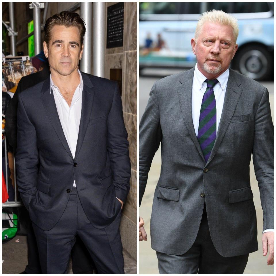 Colin Farrell and Boris Becker - Getty Images