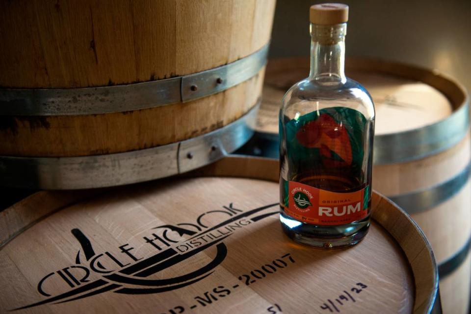 Circle Hook Distilling’s Original Rum at Circle Hook Distilling in Gulfport on Monday, April 17, 2023.