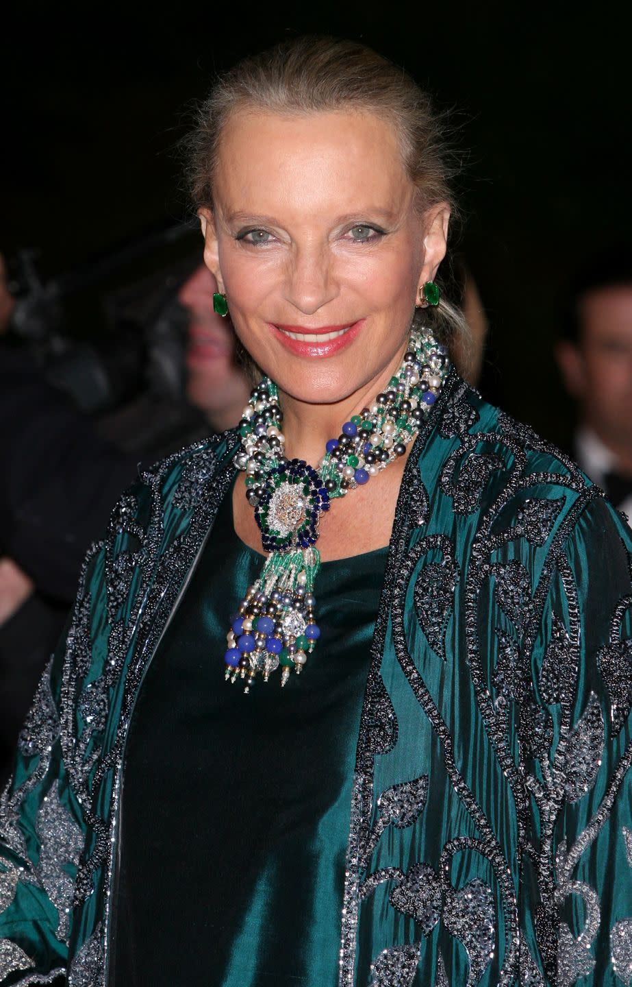 <p>Here, Princess Michael of Kent wears the Cartier pansy brooch as part of a necklace. </p>