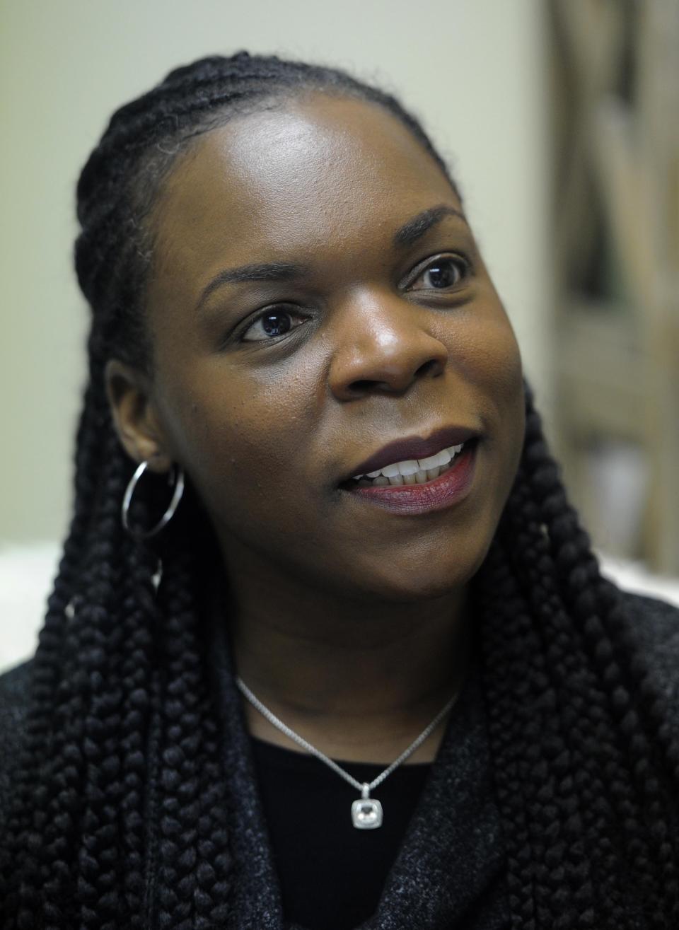 FILE - Dr. Yeshiva Robinson, with The Alabama Women's Wellness Center, talks about how the legislation signed by Alabama Gov. Kay Ivey will affect her clinic and access to abortion in Alabama during an interview in her office on Friday, May 17, 2019, in Huntsville, Ala. Health care providers and an abortion assistance fund in Alabama filed a lawsuit against state Attorney General Steve Marshall, Monday, July 31, 2023, over threats to prosecute people who help women arrange abortions outside the state. (AP Photo/Eric Schultz, File)