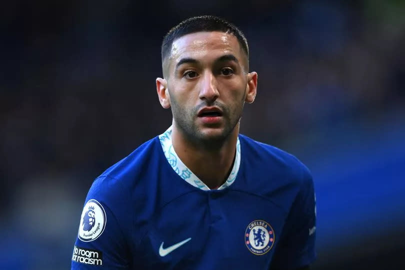 Hakim Ziyech of Chelsea  during the Premier League match between Chelsea FC and Crystal Palace at Stamford Bridge on January 15, 2023