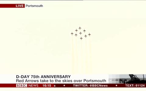 The Red Arrows take to the skies over Portsmouth - Credit: BBC
