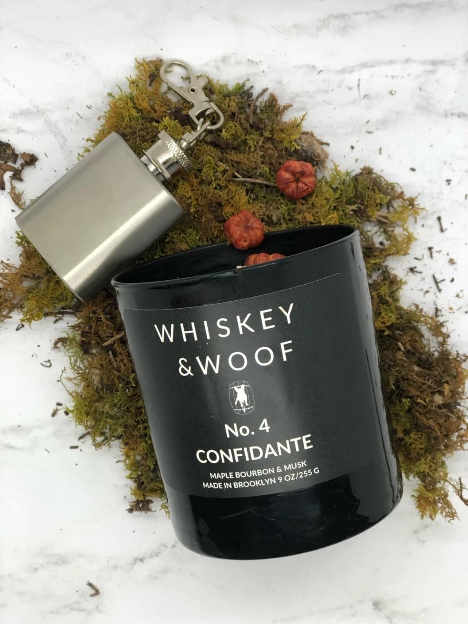 Whiskey & Woof No. 4 Confidante: Maple Bourbon & Musk Scented Candle