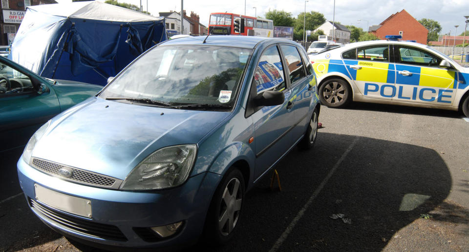 Ms Cartwright was stabbed as she sat in her car (pictured)