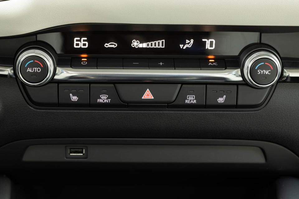 <p>The knobs for the climate-control system, the audio volume, and the infotainment controller (Mazda calls it the Commander) all feel the same and turn with similar resistance.</p>