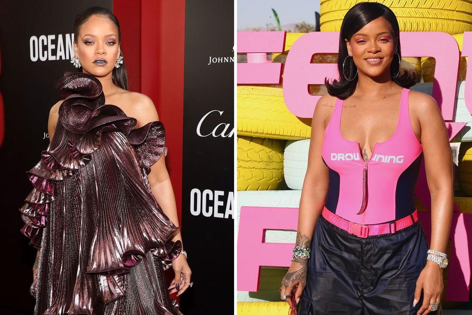 <p>RiRi is one of those people who commands any room she enters. She's known for couture gowns and dramatic makeup, but she turned heads just the same <a rel="nofollow noopener" href="https://www.redbookmag.com/body/a50621/rihanna-clapback-body-shamers/" target="_blank" data-ylk="slk:when she scaled it back;elm:context_link;itc:0;sec:content-canvas" class="link ">when she scaled it back</a> a bit in the past year to showcase her Fenty line. </p>