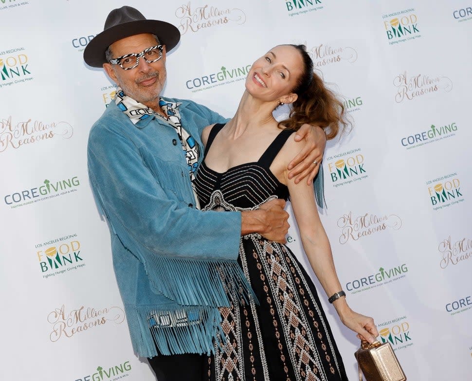 Jeff Goldblum and Emilie Livingston