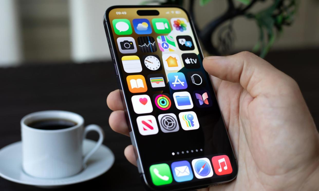 <span>An Apple iPhone 15 Pro Max with iOS 18.</span><span>Photograph: DenPhotos/Shutterstock</span>