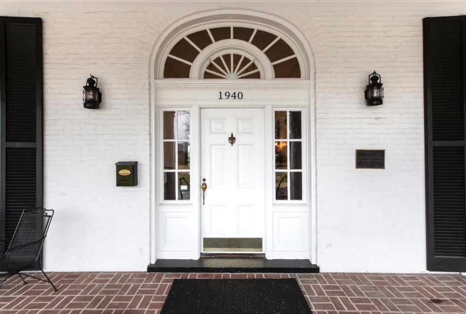 The entrance to the historic Nunnlea House on Hurstbourne Parkway in Louisville, Kentucky. Feb. 17, 2022