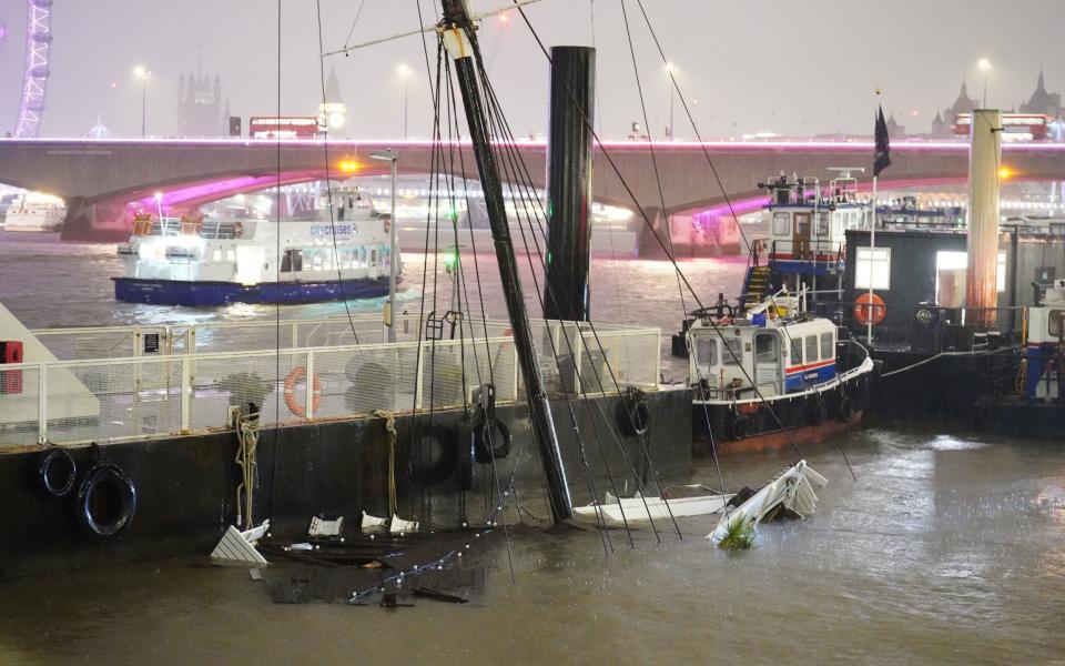 The mast of the Bar & Co boat