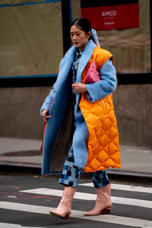 <p>On the street at New York Fashion Week Fall 2020. </p>