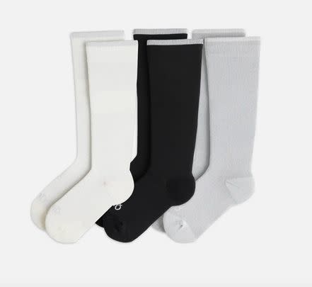 A three-pack of Quince compression socks