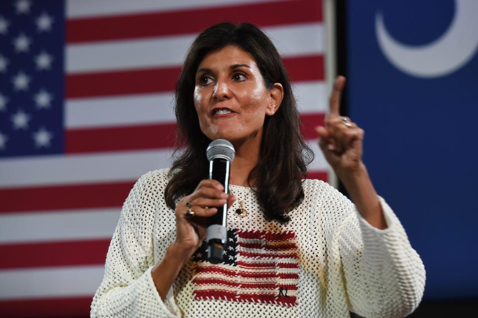 Republican presidential candidate Nikki Haley