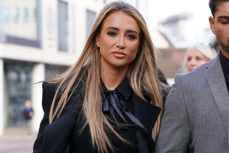 Harrison, who has appeared on The Only Way Is Essex and Love Island, has become a campaigner since becoming a victim of revenge porn (PA Wire)