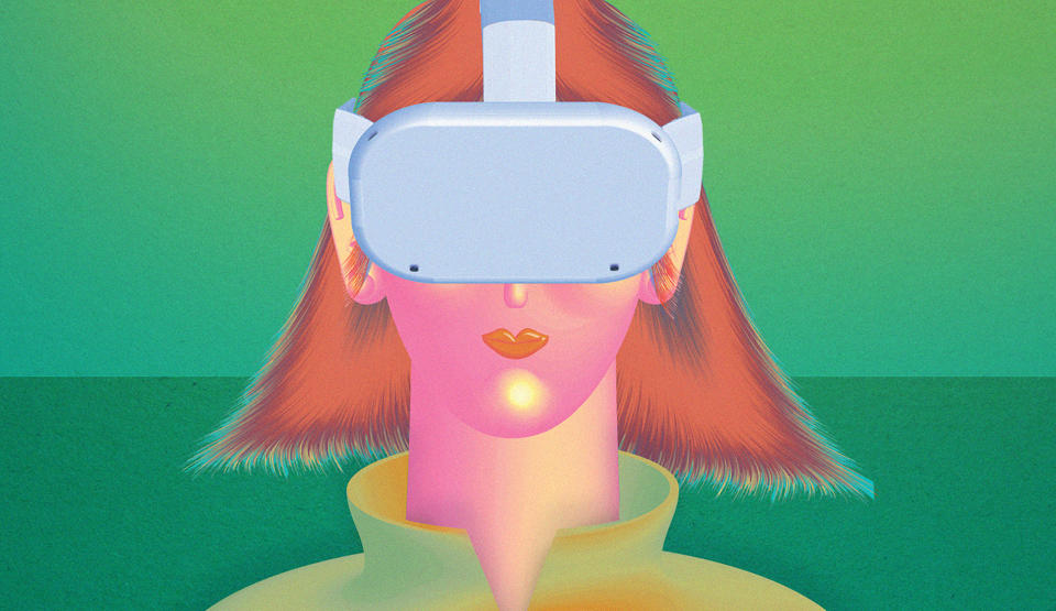 Existe un número creciente de servicios de citas de realidad virtual (VR, por su sigla en inglés) que les permiten a los usuarios emparejarse con otros entusiastas de la VR y luego organizar un encuentro en algún lugar del metaverso. (Ohni Lisle/The New York Times)