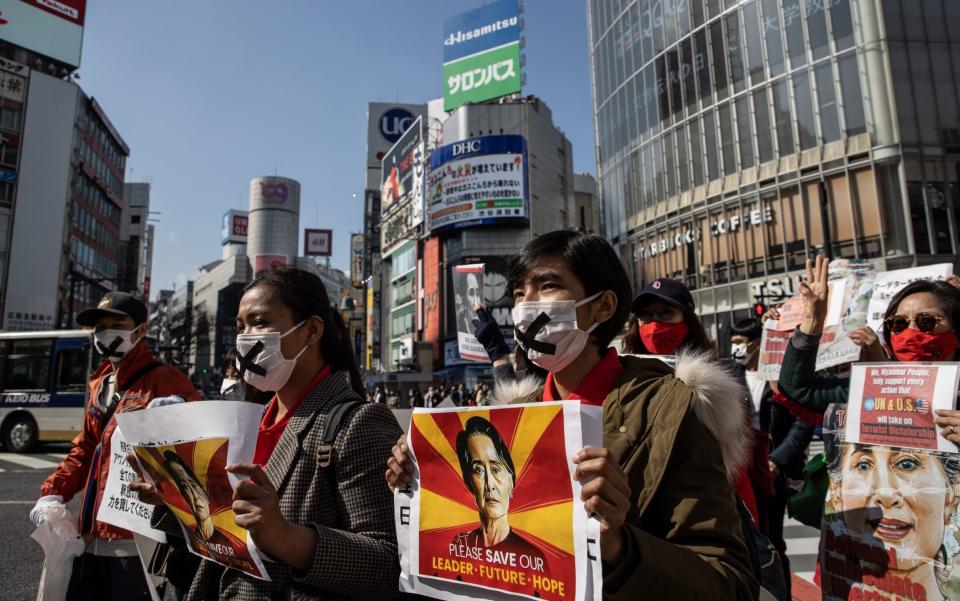 Protesters have taken to the streets of Tokyo - Takashi Aoyama/Getty Images