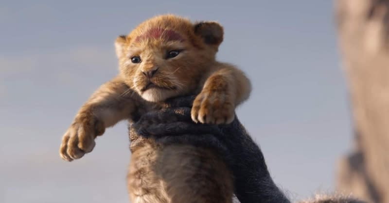 An adorable Simba in The Lion King