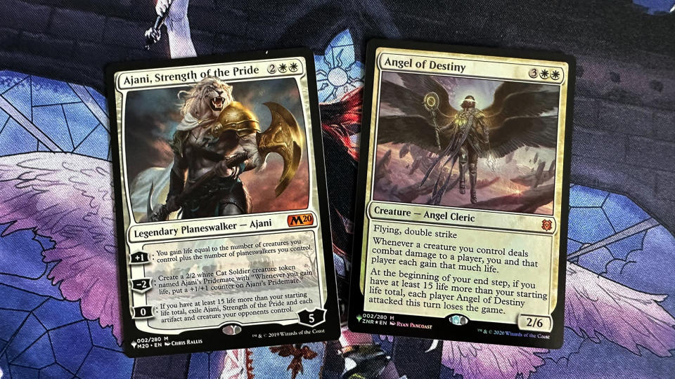 Ajani, Strength of the Pride and Angel of Destiny will make your massive life gains a real pain for your opponents. (Photo: Yahoo Gaming SEA)