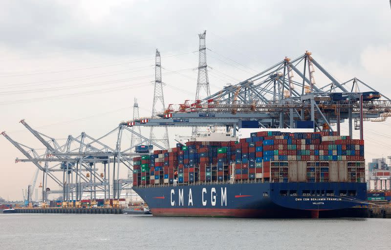 FILE PHOTO: Activity at the port of Antwerp