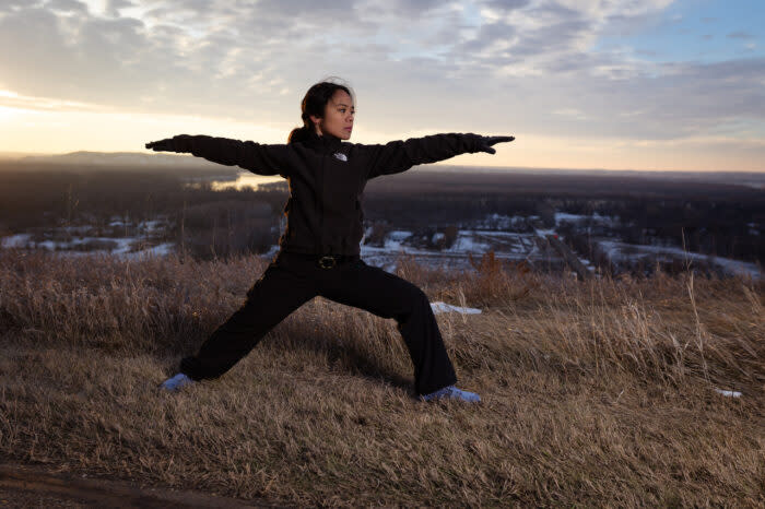 Choosing to exercise outside alone; (photo/Michelle de Leon)