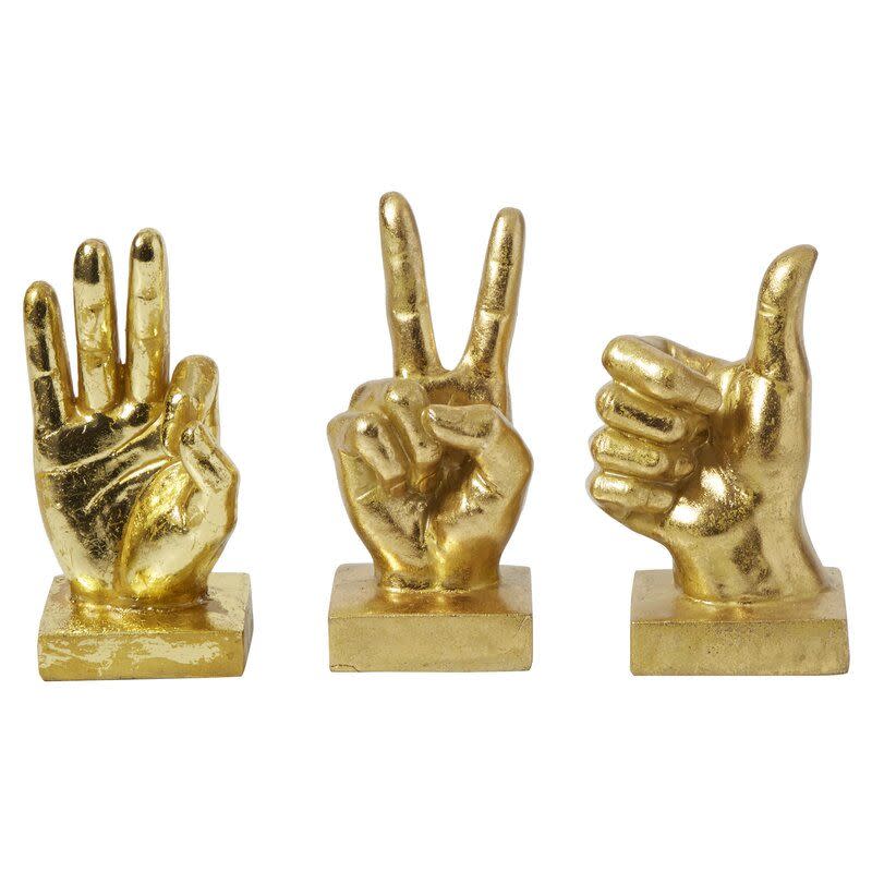 41) 3 Piece Sign Figurine Set