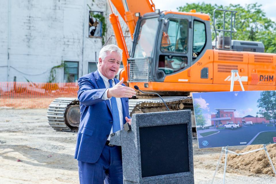 U.S. Rep. David Trone, D-6th, speaks during the Boys and Girls Club of Washington County's groundbreaking ceremony for the new clubhouse in Hagerstown in September. Trone, who is running for U.S. Senate, has raised $9.8 million in campaign cash.