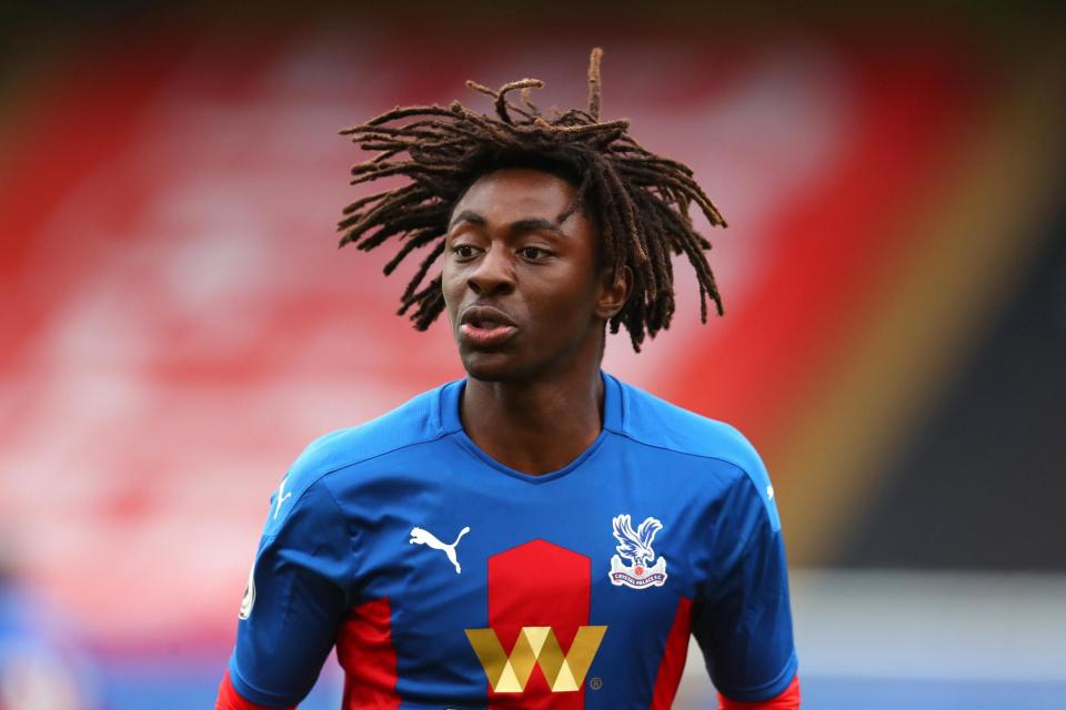 Eze played the first 45 minutes at Selhurst Park before being replaced at half-time: Getty Images