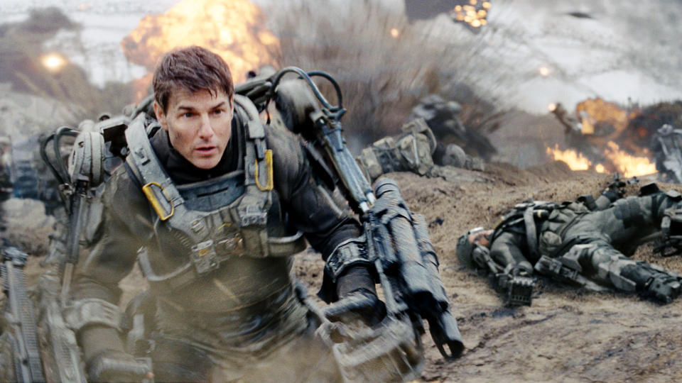 <p> Edge of Tomorrow, or Live Die Repeat, or Live Die Repeat: Edge of Tomorrow (is anyone entirely sure?) is an alien-fighting Groundhog Day. Tom Cruise plays Major William Cage, a soldier battling in an alien-infested post-apocalyptic wasteland. Cage’s day resets each time he dies and he goes back to training with Special Forces Agent Rita (Emily Blunt) – but he’s desperate for a way out of the cycle. In this mind-bending time adventure, every encounter gets the pair one step closer to defeating the enemy as they attempt to take the fight straight to the aliens. Whilst it might not always make sense, it’s a heck of a lot of fun. </p>