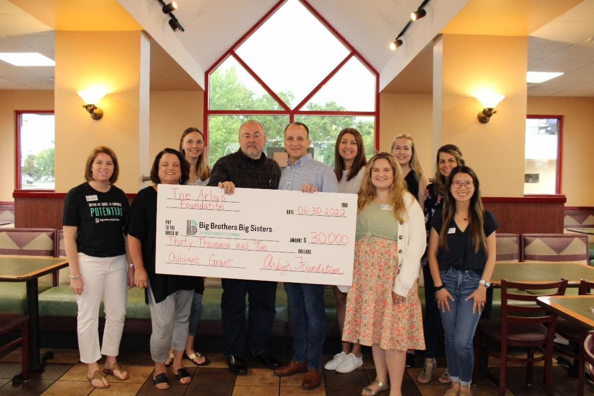 Big Brothers Big Sisters of Northwest Florida receives 
$30,000 grant from the Arby’s Foundation.