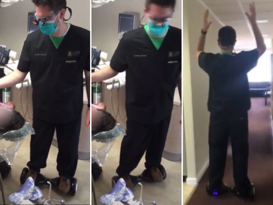 Dentist Seth Lookhart, from Anchorage, Alaska, who was filmed extracting a patient's tooth while riding a hoverboard, has been convicted of 46 charges following a five-week trial: Alaska Court System