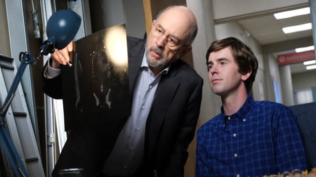 Dr. Aaron Glassman (Richard Schiff) and Dr. Shaun Murphy (Freddie Highmore) in "The Good Doctor"<p>Jeff Weddell/ABC</p>