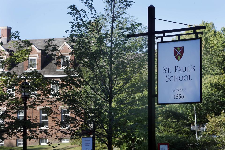 The entrance to the elite St. Paul’s School in Concord, N.H., where Owen Labrie assaulted Chessy Prout in May 2014. (Photo: Jim Cole/AP)