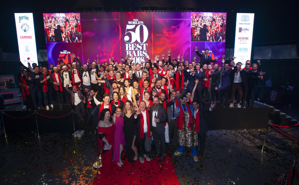 The World's 50 Best Bars 2018, held at Camden Roundhouse, London, on Wednesday 3rd October 2018. (PHOTO: imagecomms)