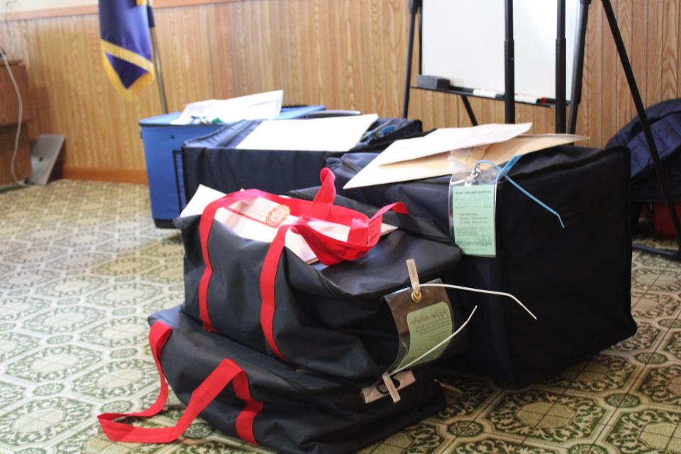 Bags containing unrecountable ballots from five of eight precincts in Emmet County. The ballots were either sealed improperly or had some type of breach in protocol rendering the state to declare them not recountable.