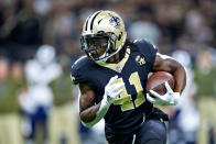 <p>Kamara’s fantasy owners got a mouth-watering look at what his output could be as the lone back in New Orleans. Kamara touched the ball a whopping 91 times while running mate, Mark Ingram, served his suspension. He went on to score a total of 313.7 fantasy points in 2018. His skills as a receiver, in particular, make him a star fantasy asset. Speaking of receiver skills… </p>