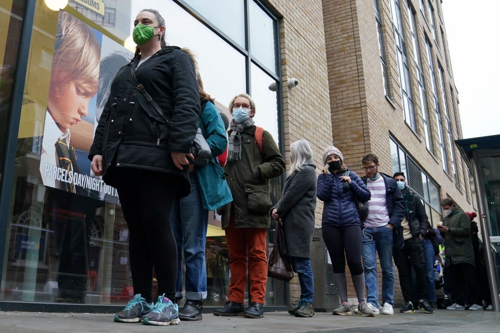 People queue outside Rough Trade in Bristol (Jacob King/PA) (PA Wire)