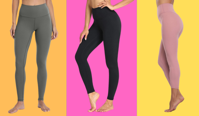 S-Cream Colors) Women's Sports Leggings With Pockets Yoga Pants High