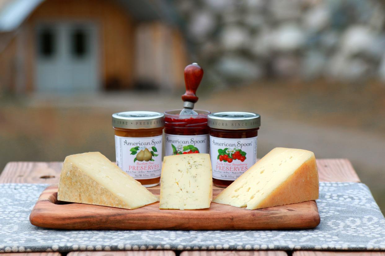 A cheese and jam sampler from Leelanau Cheese in Suttons Bay.