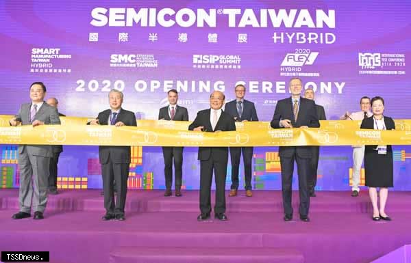 行政院長蘇貞昌出席「SEMICON Taiwan 二0二0」開幕典禮。(圖:行政院提供)